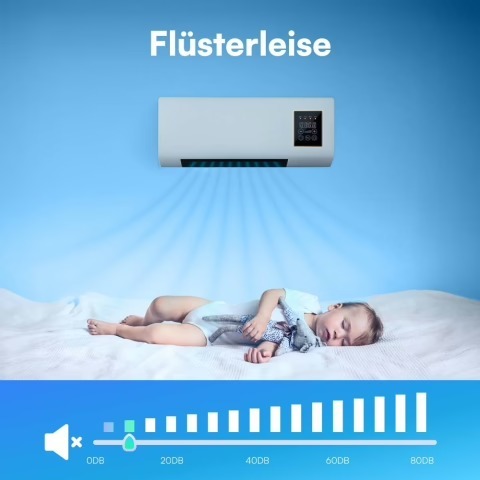 Coolizi flüsterleise Klimaanlage für Schlafzimmer